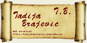 Tadija Brajević vizit kartica